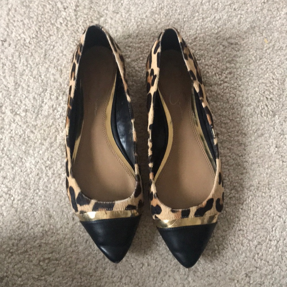 Jessica Simpson Pointed Toe Leopard Flats